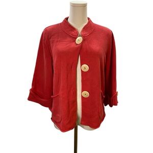 Vintage Red Chunky Oversized Cardigan